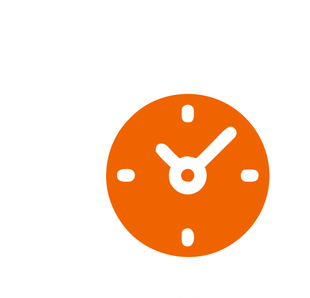 Ícone representando relógio como otimização de tarefas